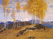 Adrian Scott Stokes Autumn in the Mountains painting